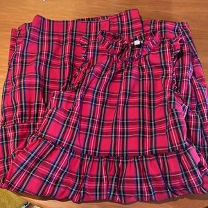 J. Crew Red Plaid Midi Dress